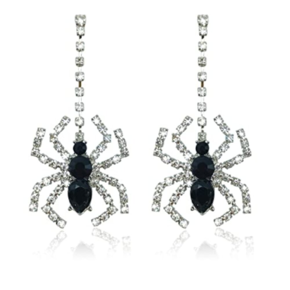 Elegant Spider Dangle Earrings – Luxury Halloween Earrings
